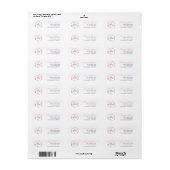 Schattige Zwaan roze monogram Etiket (Full Sheet)