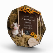 Schattige zwangerschapsaankondiging in landelijke  fotoblokken (Rechts)