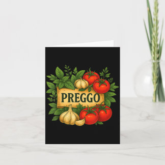 Schattige zwangerschapsaankondiging Preggo Kostuum Kaart