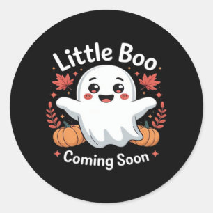 Schattige zwangerschapsaankondiging voor Halloween Ronde Sticker