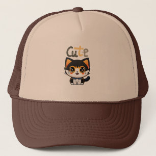Schattige zwart kattenontwerp Kattenliefhebbers Trucker Pet