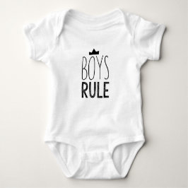 Schattige zwart wit baby onsie - jongens regel quo romper