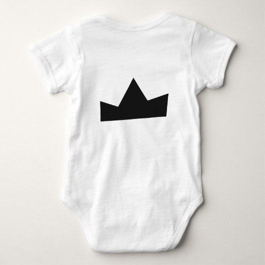 Schattige zwart wit baby onsie - jongens regel quo romper (Achterkant)