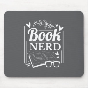 Schattige Zwart Wit Boek Nerd Boekenworm Muismat