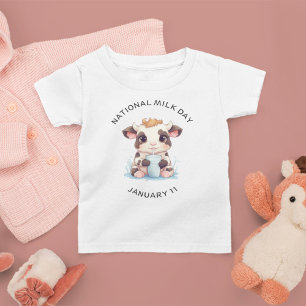 Schattige Zwart & Wit Kawaii Baby Koe Drink Melk