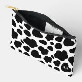 Schattige zwart-wit Koe patroon monogram Etui (Open)