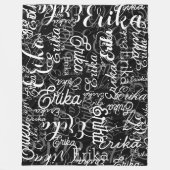 Schattige zwart-wit patroon fleece deken (Voorkant)