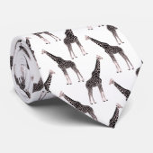 Schattige Zwart Wit Roze Giraffe Stropdas (Opgerold)