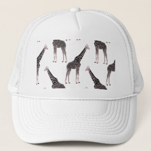 Schattige Zwart Wit Roze Giraffe Trucker Pet