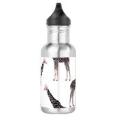 Schattige Zwart Wit Roze Giraffe Waterfles (Rechts)