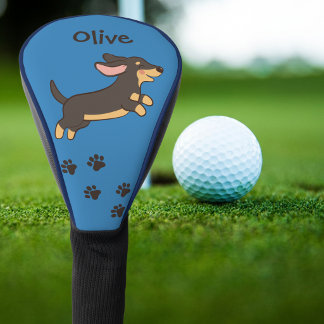 Schattige Zwarte Bruine Dachshund Hond Golfheadcover