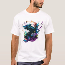 Schattige Zwarte Draak T-shirt