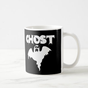 Schattige Zwarte En Witte Geest Halloween Koffiemok