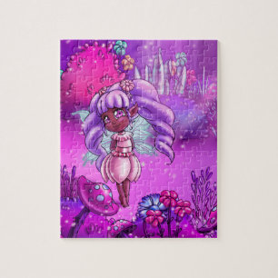 Schattige zwarte haarvlek legpuzzel