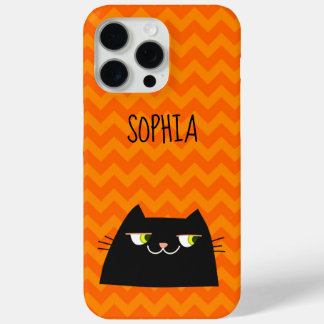Schattige Zwarte Kat  iPhone 15 Pro Max Hoesje