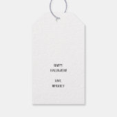 Schattige Zwarte Kat Halloween Cadeaulabel (Achterkant)