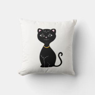 Schattige zwarte kat kussen