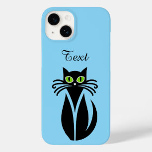 Schattige Zwarte Kat Met Groene Ogen Case-Mate iPhone 14 Hoesje