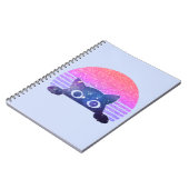 Schattige zwarte kat Peeking - Schattigee katachti Notitieboek (Linkerzijde)