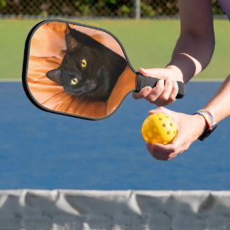 Schattige Zwarte Kat Pickleball Paddle