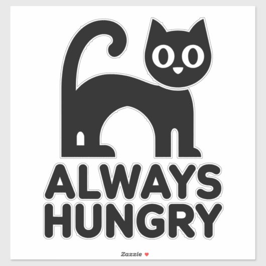 Schattige zwarte kat sticker (Vel)