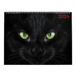schattige zwarte katten kalender