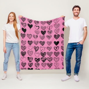 Schattige zwarte krabbel (zwart) fleece deken