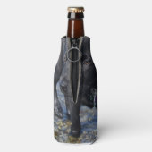 Schattige zwarte lab Puppy Dog Flesjeskoeler (Fles Achterkant)