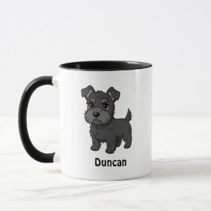 Schattige zwarte Schotse Terrier-hond Aangepaste n Mok