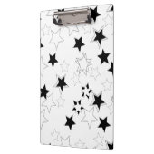 Schattige Zwarte & Witte Sterren Klembord (Links)