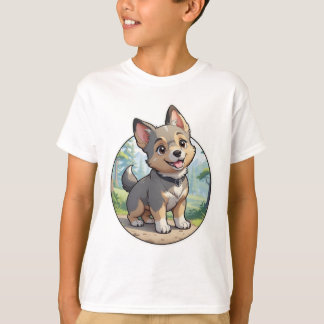Schattige Zweeds Vallhund Cartoon Dog Shirt
