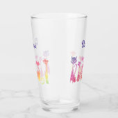 Schattige Zwirly Silhouette Katten Glas (Rechts)