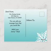 Schattigee 2020 grillige uilen minikalender briefkaart (Achterkant)