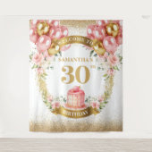 Schattigee 30e verjaardag Blush Gold Celebration A Wandkleed (Voorkant)