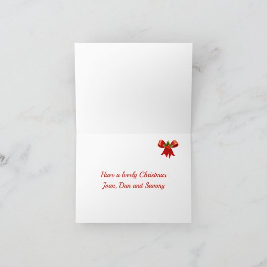 Schattigee 3D rendieren Happy Christmas Feestdagen Kaart (Binnen)