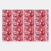 Schattigee 3D Rode Roze Harten Snoep Valentijnsdag Inpakpapier Vel (Voorkant 3)