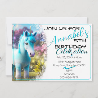 Schattigee 3D Spirit Eenhoorn Pony 23 Verjaardagsu Kaart