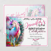 Schattigee 3D Spirit Eenhoorn Pony 33 Verjaardagsu Kaart (Voorkant / Achterkant)