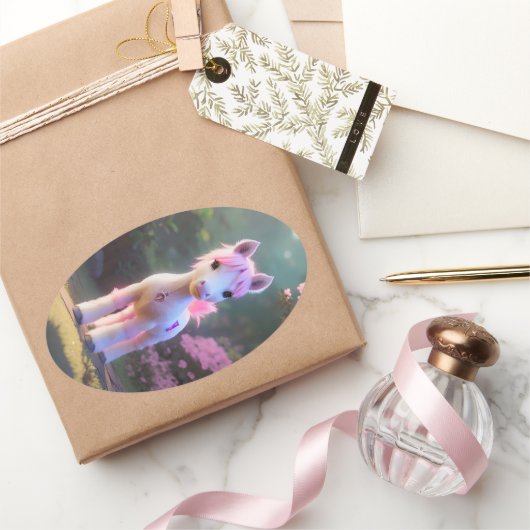 Schattigee 3D Spirit Pony 10 Ovale Sticker (Geschenken)