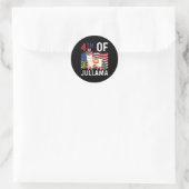 Schattigee 4 juli Patriottische Llama 4 juli Gift Ronde Sticker (Tas)