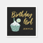 Schattigee 50e verjaardag Cupcake Party servetten (Voorkant)