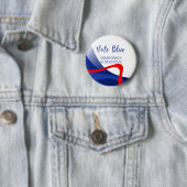 Schattigee aangepaste elegante democratische parti ronde button 5,7 cm (In situ)