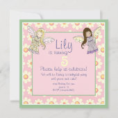 Schattigee aangepaste engelenfee verjaardagsfeestj kaart (Voorkant)