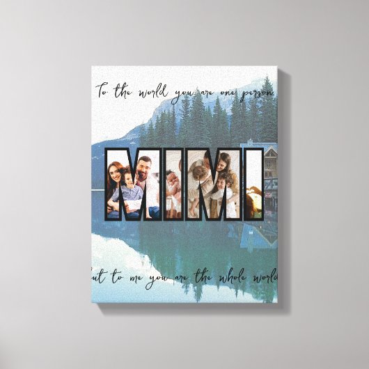 Schattigee aangepaste familiefoto canvas afdruk (Voorkant)