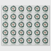 Schattigee Aangepaste Foto & Tekst Kerstkrans Cadeaupapier (Vlak)