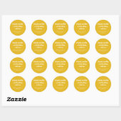 Schattigee aangepaste gele koppels douche dank u ronde sticker (Vel)