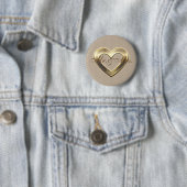 Schattigee Aangepaste Gouden Hart Button (In situ)