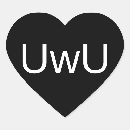 Schattigee aangepaste kleur Uwu Kawaii Smile Happy Hart Sticker (Voorkant)