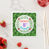 Schattigee aangepaste lieveheersbeestje & blad 5e servet (Insitu)