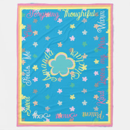 Schattigee aangepaste moderne boho bloem waarom ik fleece deken